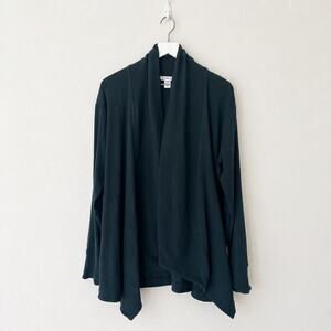 Athleta Pranayama Restore Rib Wrap Cardigan Dark Teal Green Women’s M